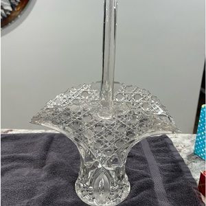 Solid Clear Glassware- Basket - Vase